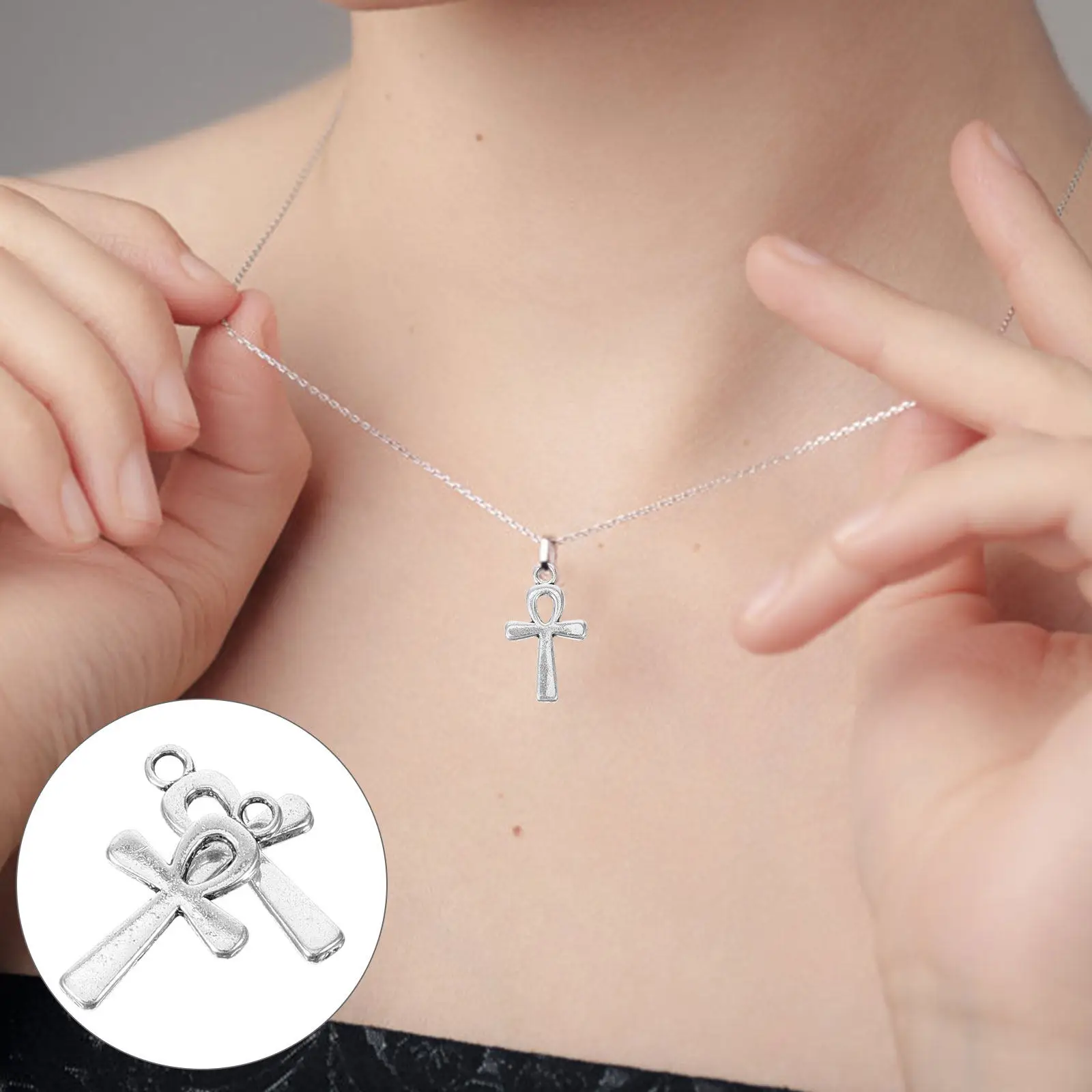 

10Pcs Alloy Cross Pendants Small Vintage Cross Charms DIY Jewelry Making Necklaces Bracelets Earrings Keychains