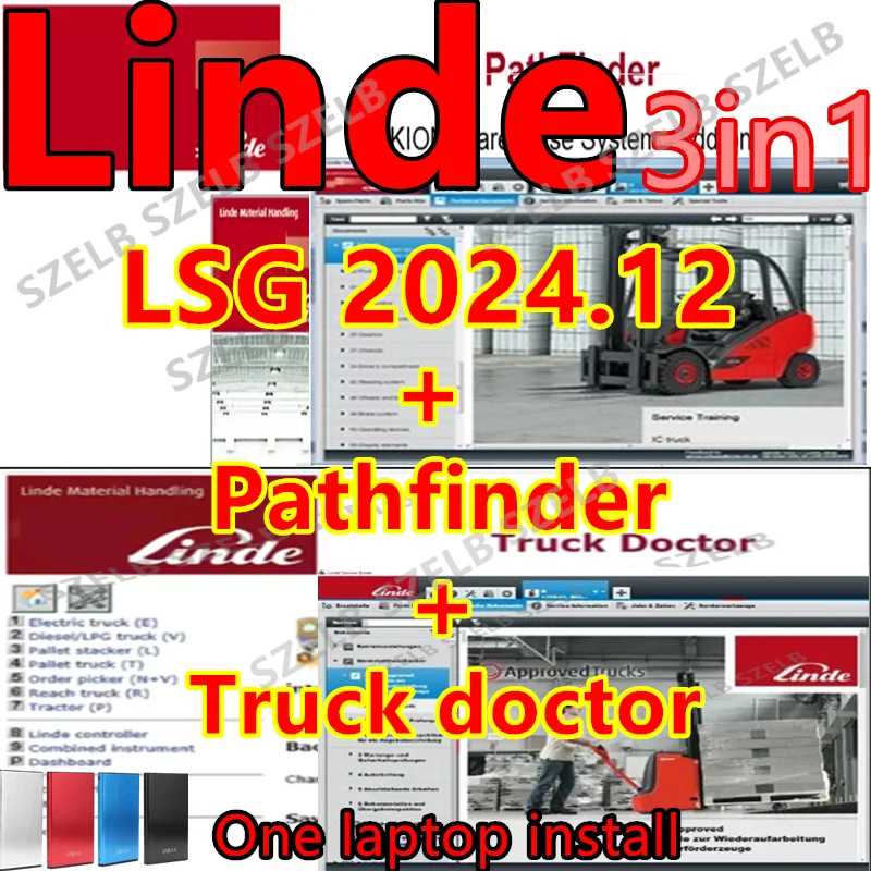 أحدث برنامج تشخيص شاحنة الرافعة الشوكية Linde Pathfinder 2020.01 + شاحنة Doctor + LSG 2024.12 unexpire Patch Linde Parts Catalog