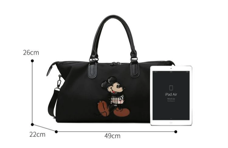 New Disney fashion travel bag waterproof sequined Mickey Mouse Crossbody Bags portable large capacity shoulder bag