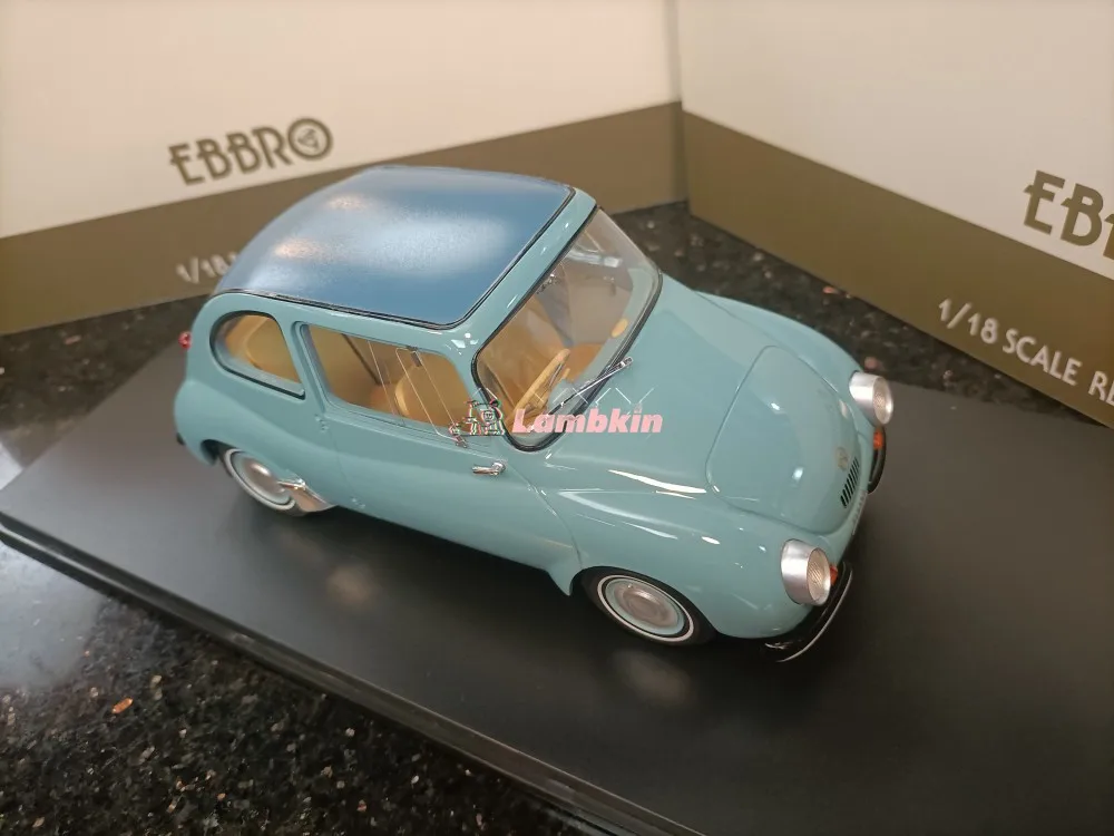 Ebbro 1:18 For Subaru Resin Mini Beetle Classic Car Model 360 1958 blue Classic Old Cars Collection