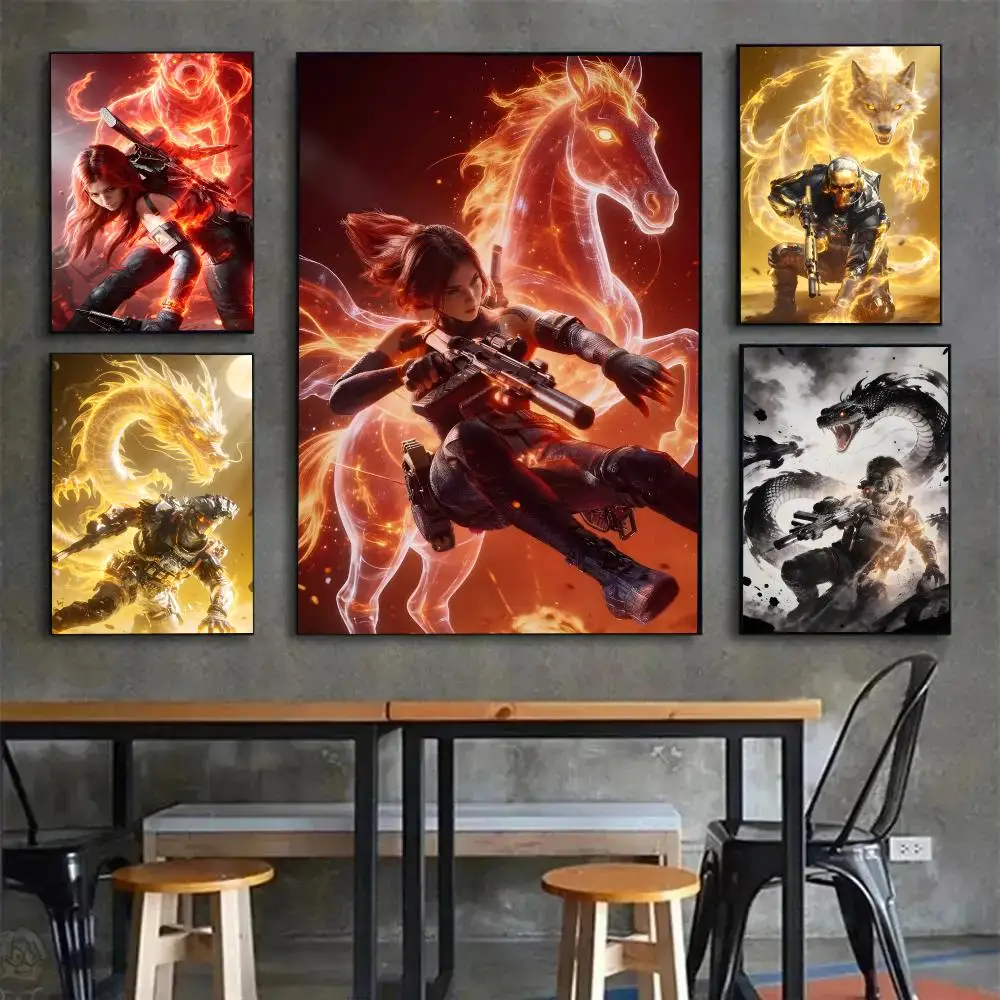 tactical shooter game Delta Force Poster Painting Wall Art Mural for Living Room Home Decor and Gifts