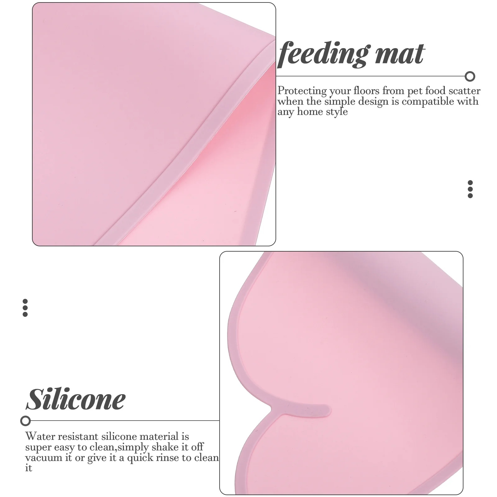 

Pet Food Silicone Feeding Mat For Dogs Washable Non-Slip Household Pet Placemat Durable Feeding Supply Dog Accessory