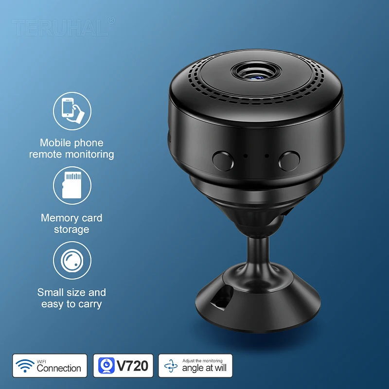 

WiFi Mini Camera Wireless Video Recorder Security Protection Camera,2-Way Audio Smart Home Monitoring Camera For Infants And Pet