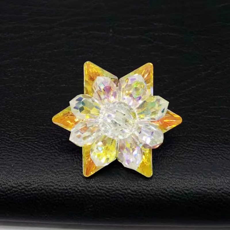 Fashion accessories Shihua crystal flower brooch all corsage pin anti-leakage buckle factory wholesale