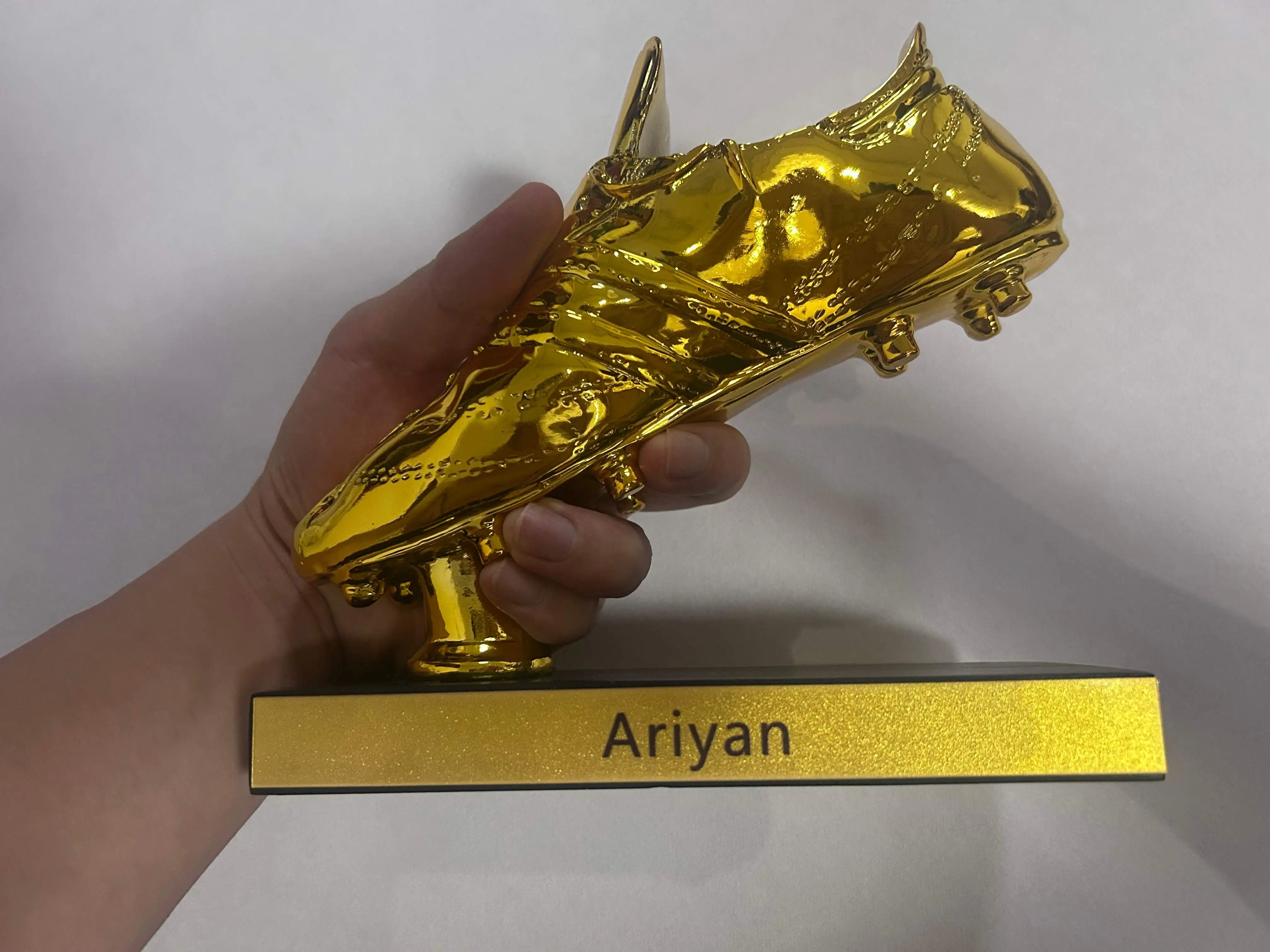 1Kg Personalization Football Golden Boot Trophy Award Shoes Replica The Best Player Trophy Cup Soccer Fans Souvenir Collectibles