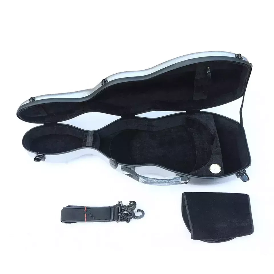 Violin Case 4/4 Size Hard Shell Carbon Fiber Composite Violin Box Backstraps Handle bow Holder Lightweight Durable #US - view 3