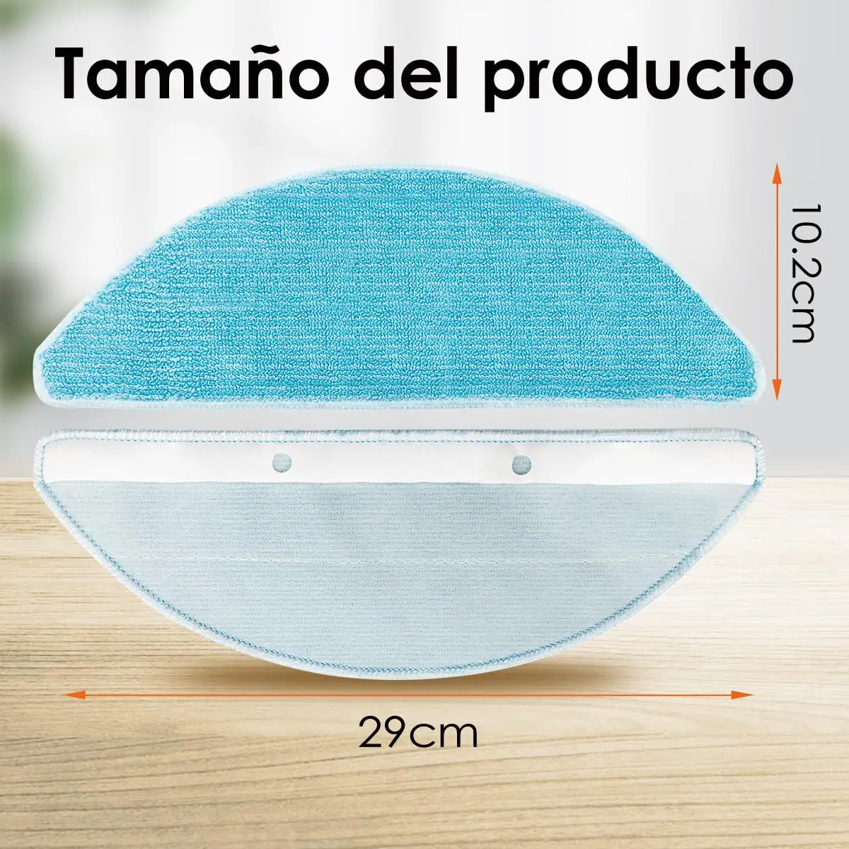4Pcs Microfiber Mop Pads for Conga 7490 Eternal Genesis Robot Vacuum, Washable Reusable Cleaning Cloths Replacement Parts