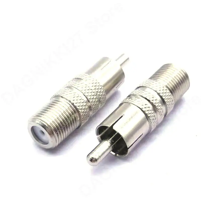 2pcs/5pcs/10pcs F Male female Plug to RCA male Female Jack Coaxial Coax Adapter AV Connector RF converter Coaxial cable plug V27
