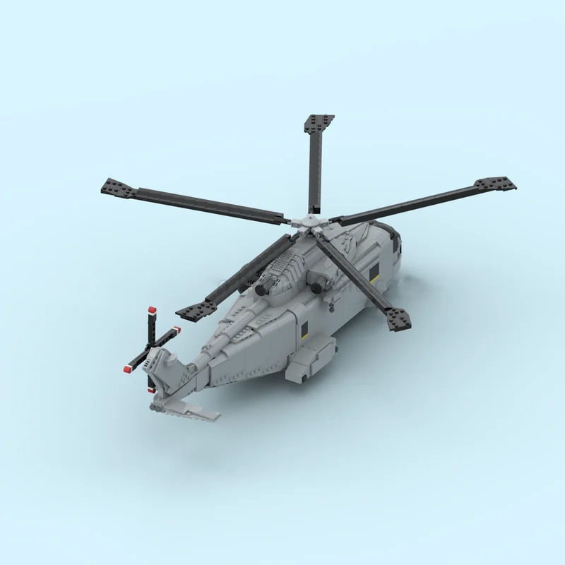 Moc قوالب بناء AW-101 ميرلين العسكرية المقاتلة نموذج بناء التكنولوجيا وحدات كتل هدايا عيد الميلاد لعبة لتقوم بها بنفسك الجمعية #5