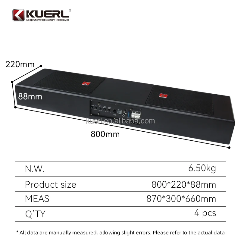 New Design 800W Slim Car Subwoofer 6*9 Inch Auto Audio with Big Power 12V Modified Amplifier Under Seat Subwoofer