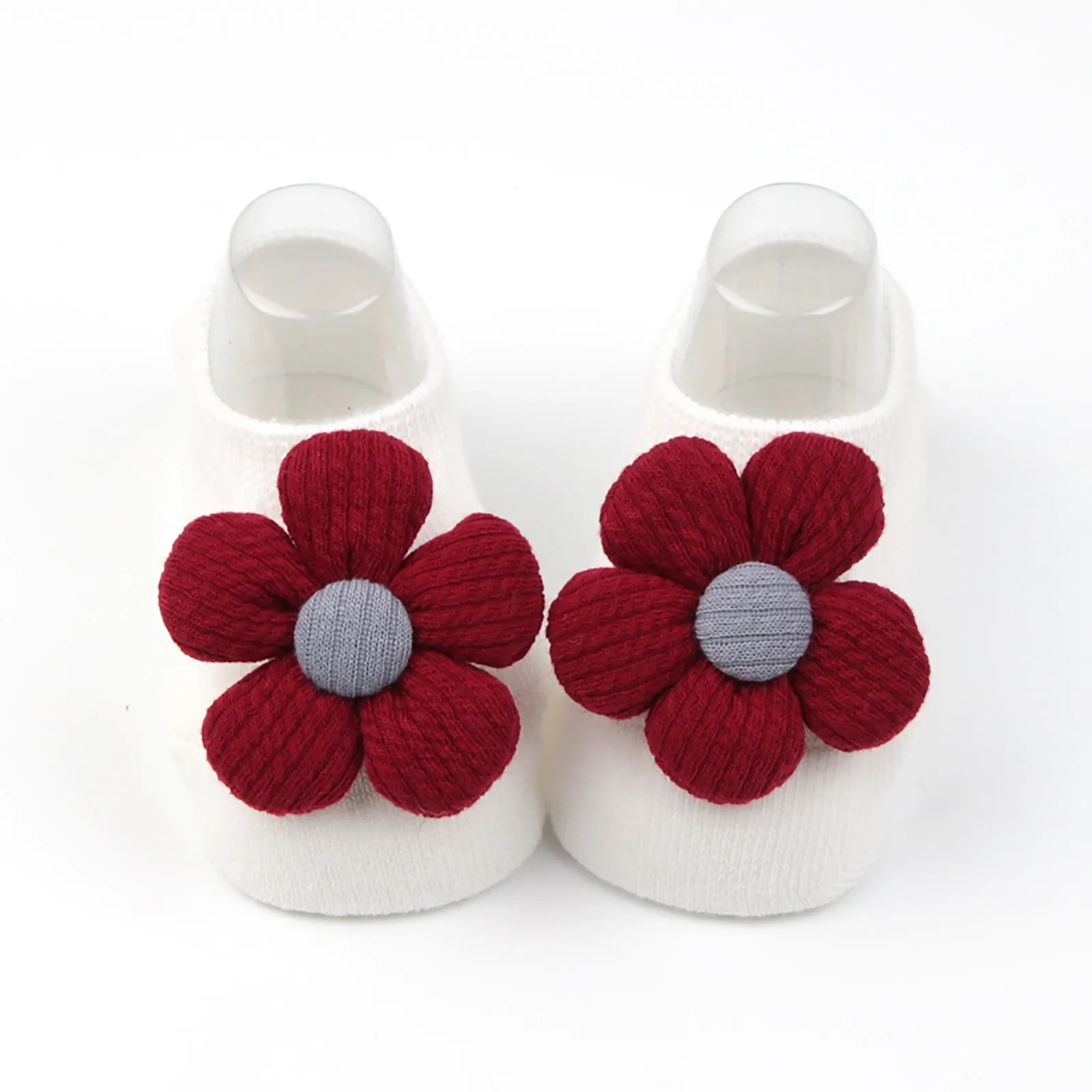 Toddler Floor Socks Newborn Baby Crawling Shoes Booties Boy Girl Slippers Winter Flower Bowknot Socks First Walker Baby Socks