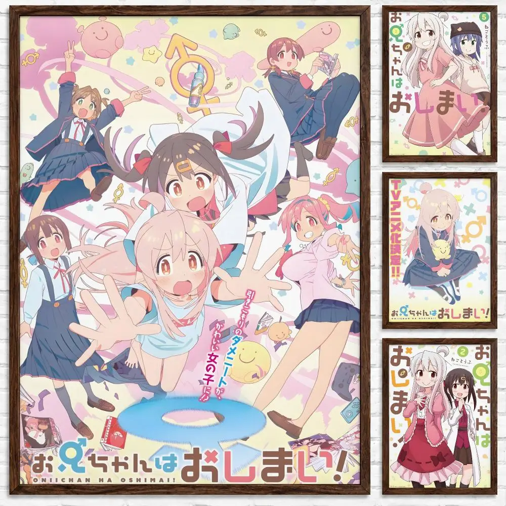 Cute Gender-Swap Comedy Anime Onimai I'm Now Your Sister Poster Self‑Adhesive Waterproof Poster Sticker Wall Art Home Decor