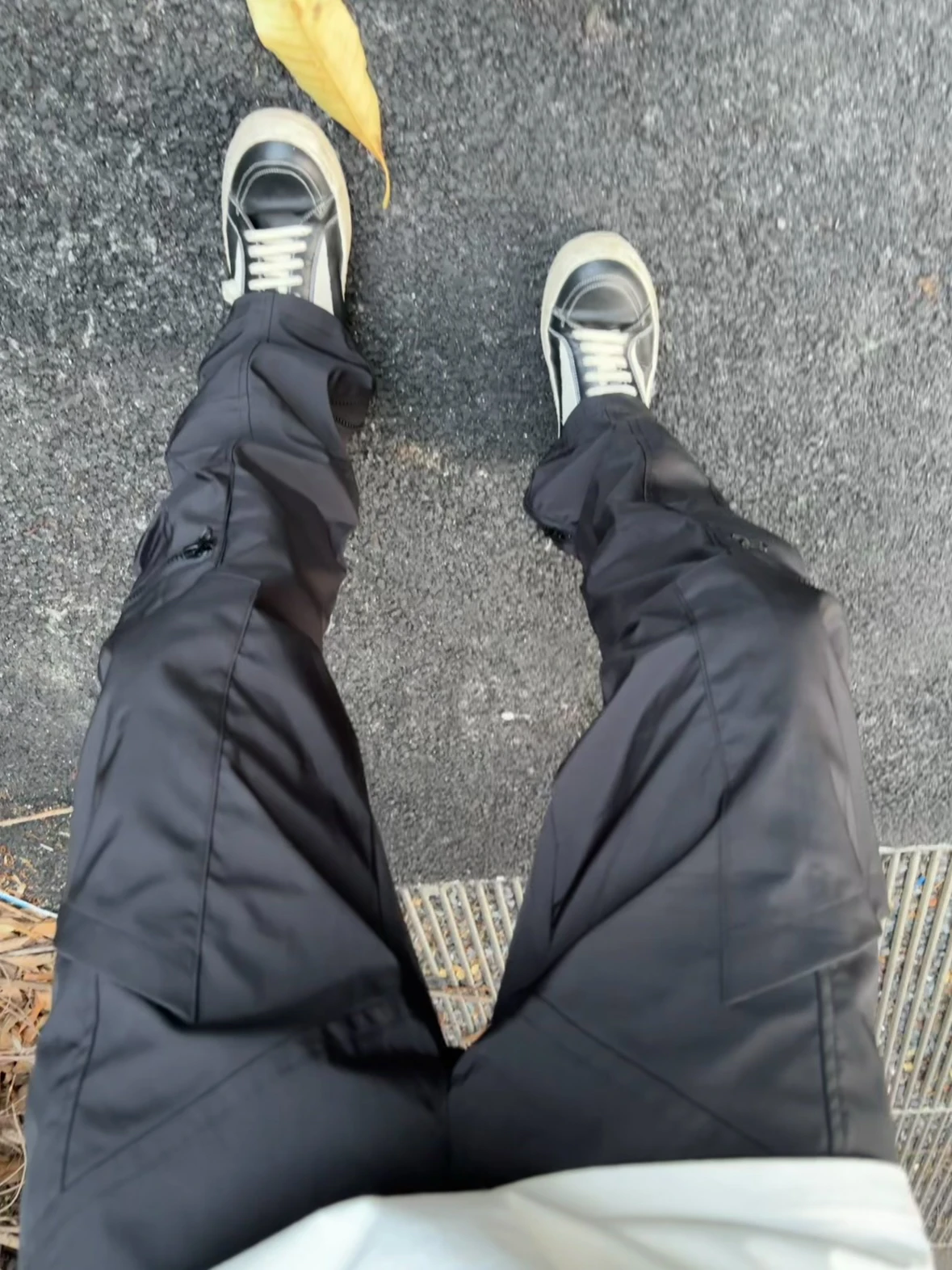 

American Functional Sle Men's Casual Pants Side Zipper Bla Long Trousers Street Sle Cool And Haome Workwear