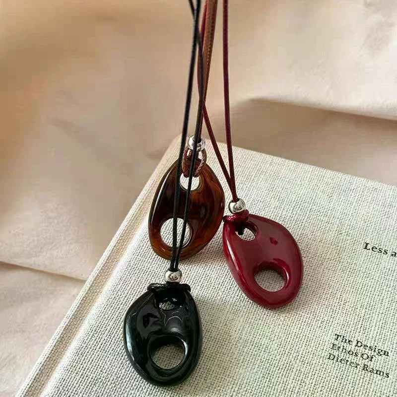 Vintage Personalized Pig Nose Pendant Necklace For Women Girls Simple Versatile Sweater Chain Jewelry Accessories Gifts