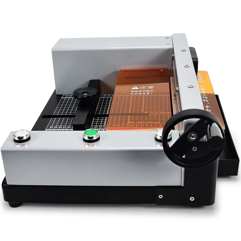 ZEQUAN QZ-300 Automatic Paper Trimmer Electric Book Cutter Thick Layer Heavy-duty Perfect Binding PVC Business Trimmer