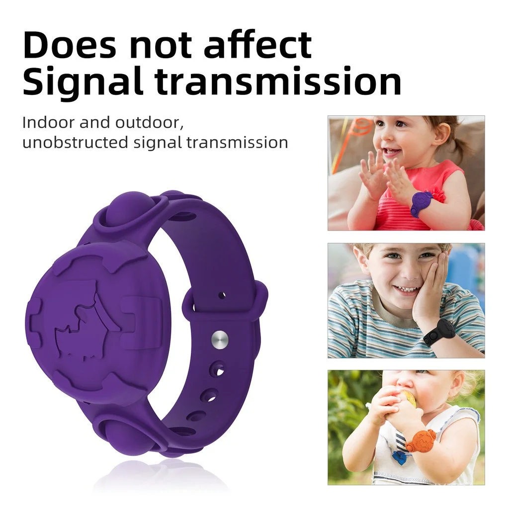 AirTag Wristband Designed for Children | Compatible with Apple AirTag | Ages 1-12 | Anti-Loss Locator | Lightweight Watch Band f