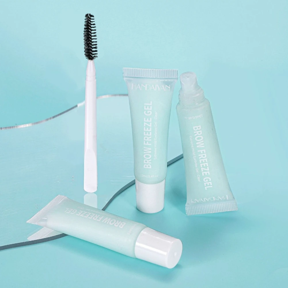 Transparent Brow Gel with Spoolie Brush Strong Hold Clear Formula for Bushy Brows All Day Styling Waterproof Makeup Essential
