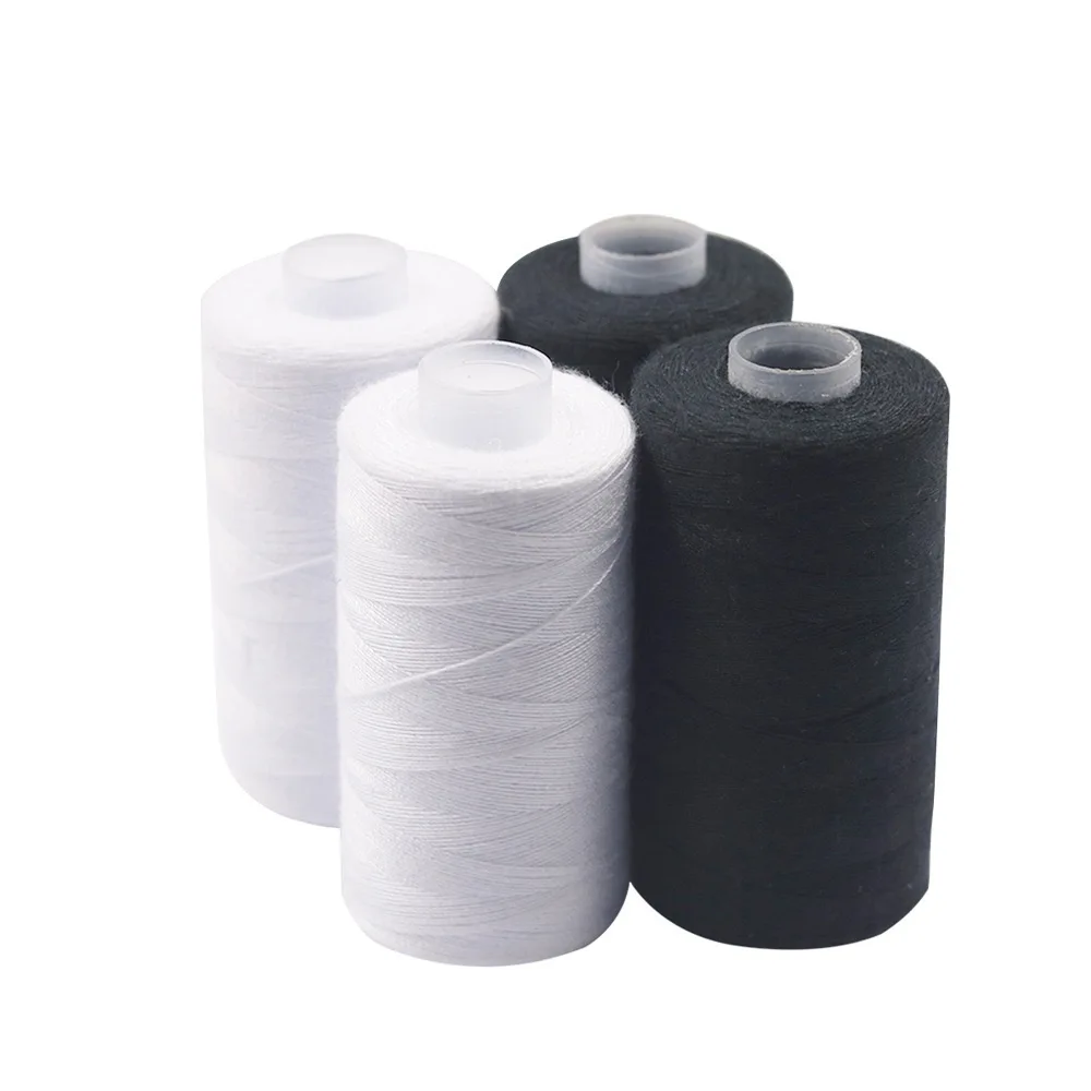 2pcs 19685.04inch Sewing Thread Polyester Thread Set Strong And Durable Black White Sewing Trheads For Hand Machines