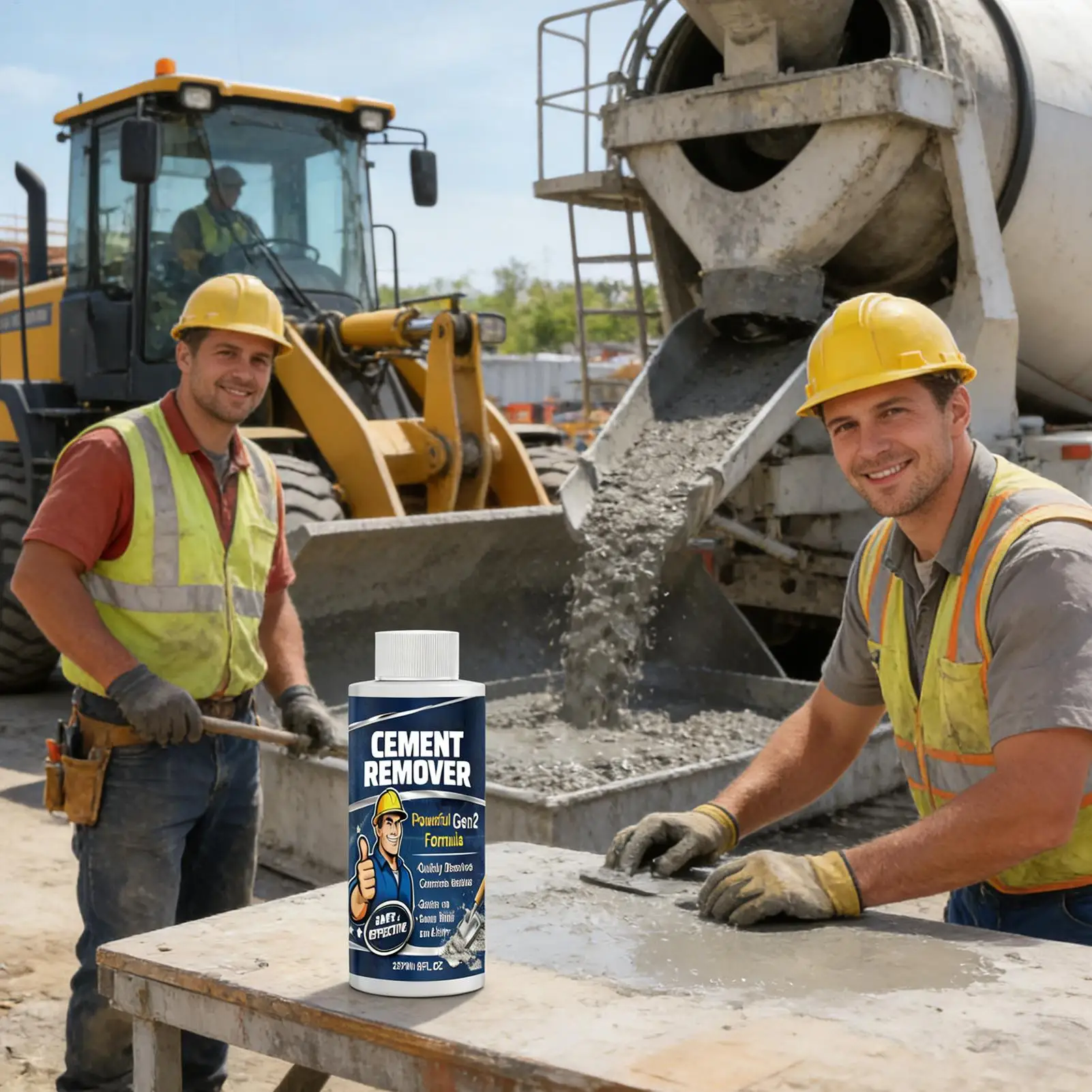 Cement Cleaner for Concrete Cleaning Heavy-Duty Cleaner 237ml Dried Concrete Cement Dissolver for Indoor Outdoor Construction