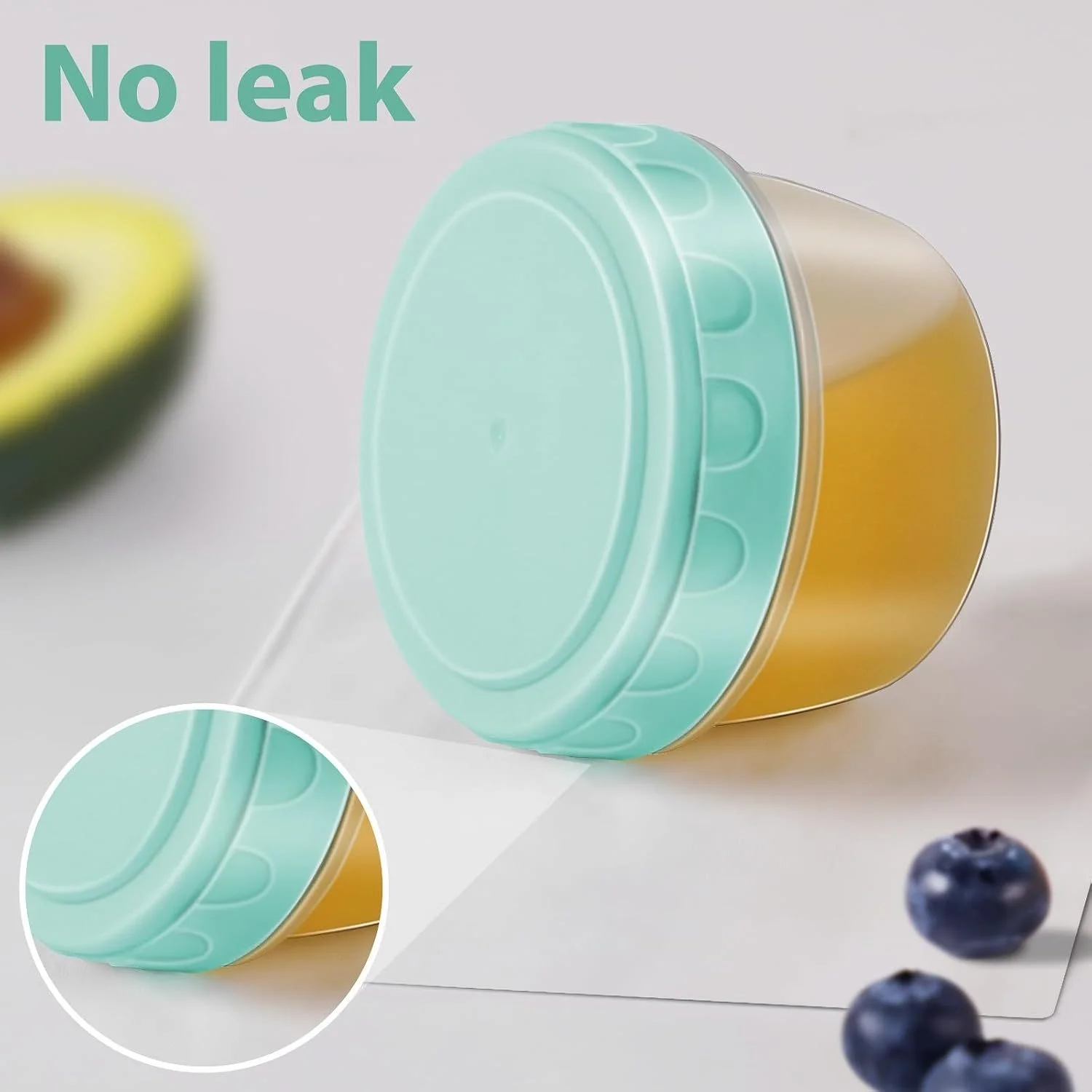 1-6 Pack 2.7 OZ Salad Dressing Container to Go with lids Tiny Condiment Containers Small Sauce Containers for Lunch Box