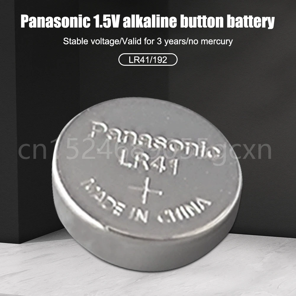 Panasonic-pilas alcalinas de botón AG3, 1,5 V, SR41, 192, 384, SR41SW, LR41, 392, cadena de lámpara, reloj de luz de dedo, 10 unidades