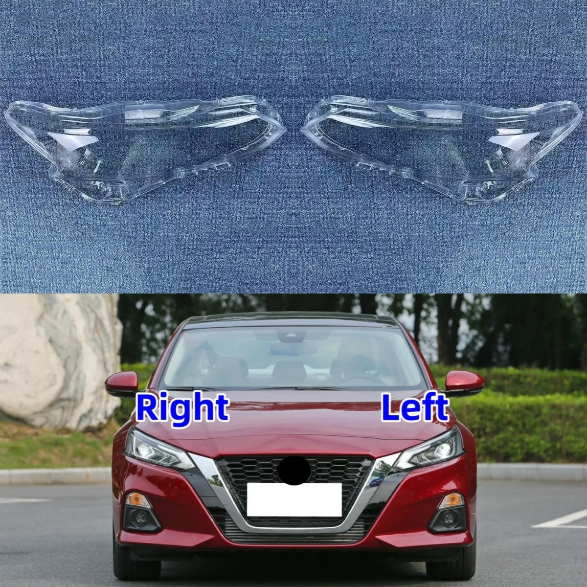 For Nissan Teana 2019 2020 2021 Headlamp Lens Cover Headlights Shell Glass Head Lamp Shade Transparent Lampshade