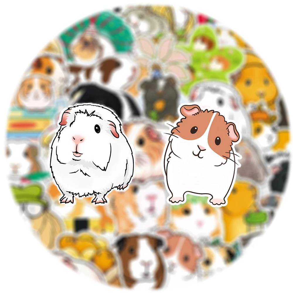 

10/30/51pcs Kawaii Cartoon Guinea Pig Stickers Cute Decoration Decals Water Bottle Guitar Phone Bike Graffiti Sticker Kids Toy