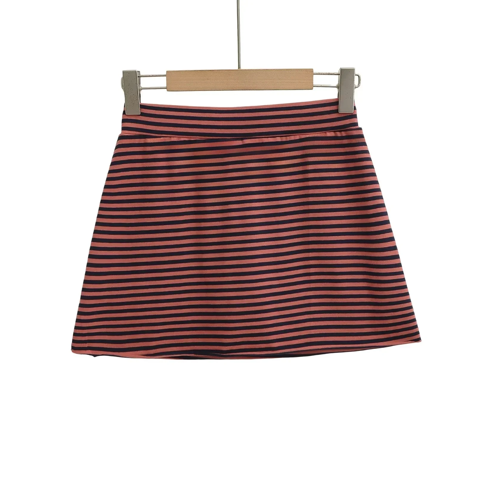 Sexy hoge taille gestreepte a-lijn rok dames zomer thuis afslanken voorkomen blootstelling ort rok trendy meisje