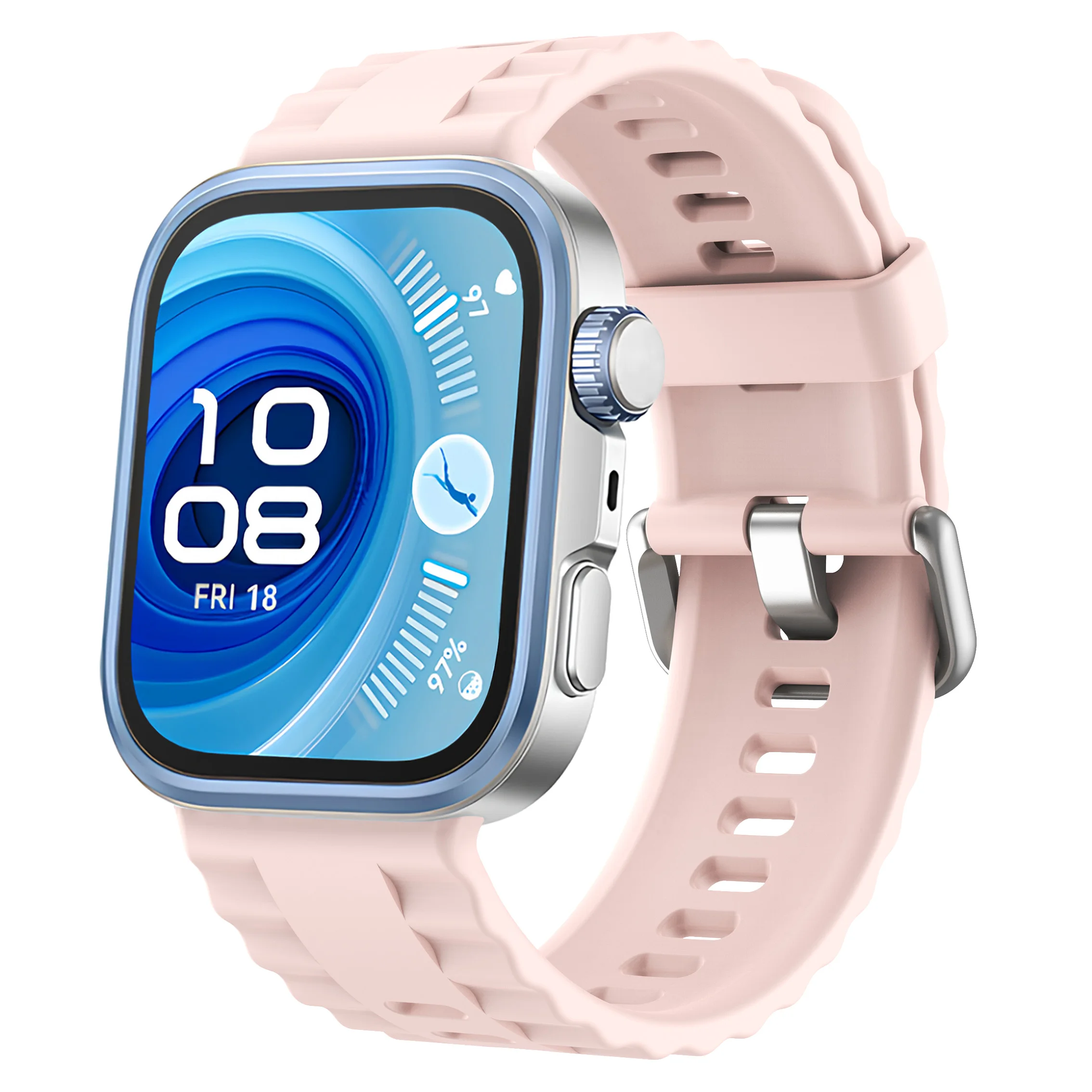 Suitable for Huawei Watch Fit4pro/fit4/fit3 Strap Wave Design Silicone Sports Sweatproof Breathable/Fashionable Smart Strap image 5