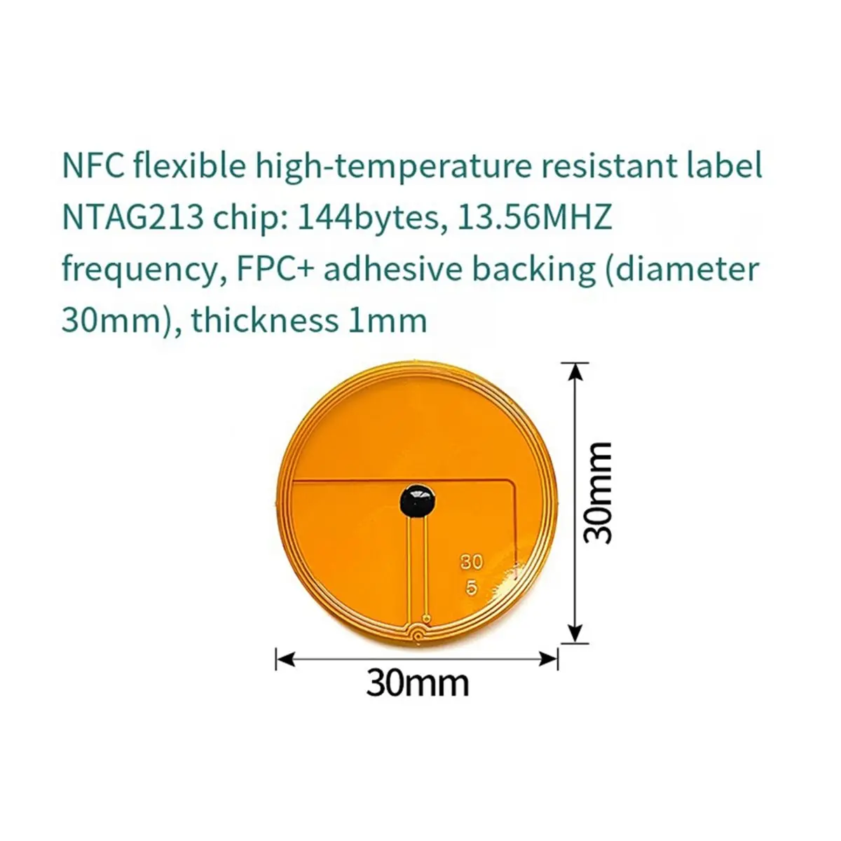 10 шт. мини-наклеек NFC RFID, 13,56 МГц, NFC-метка, микрочип NTAG213, ISO-14443A, электронная метка FPC