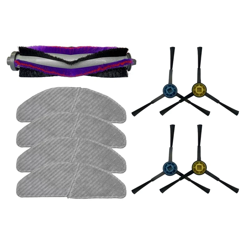 อุปกรณ์เสริมสำหรับเปลี่ยนผ้าถูพื้นเหมาะสำหรับ S8 S8 + แปรงด้านข้างแปรงหลักชิ้นส่วนเครื่องดูดฝุ่นหุ่นยนต์