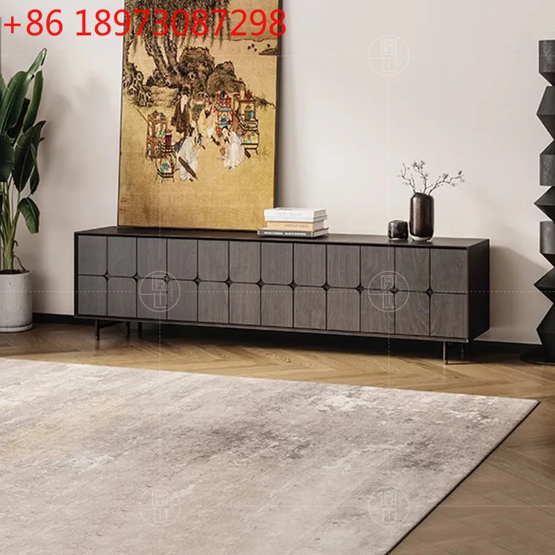 

Напольный шкаф из североамериканского ясеня для гостиной, напольный шкаф в стиле ретро, итальянский минималистичный шкаф для хранения вещей