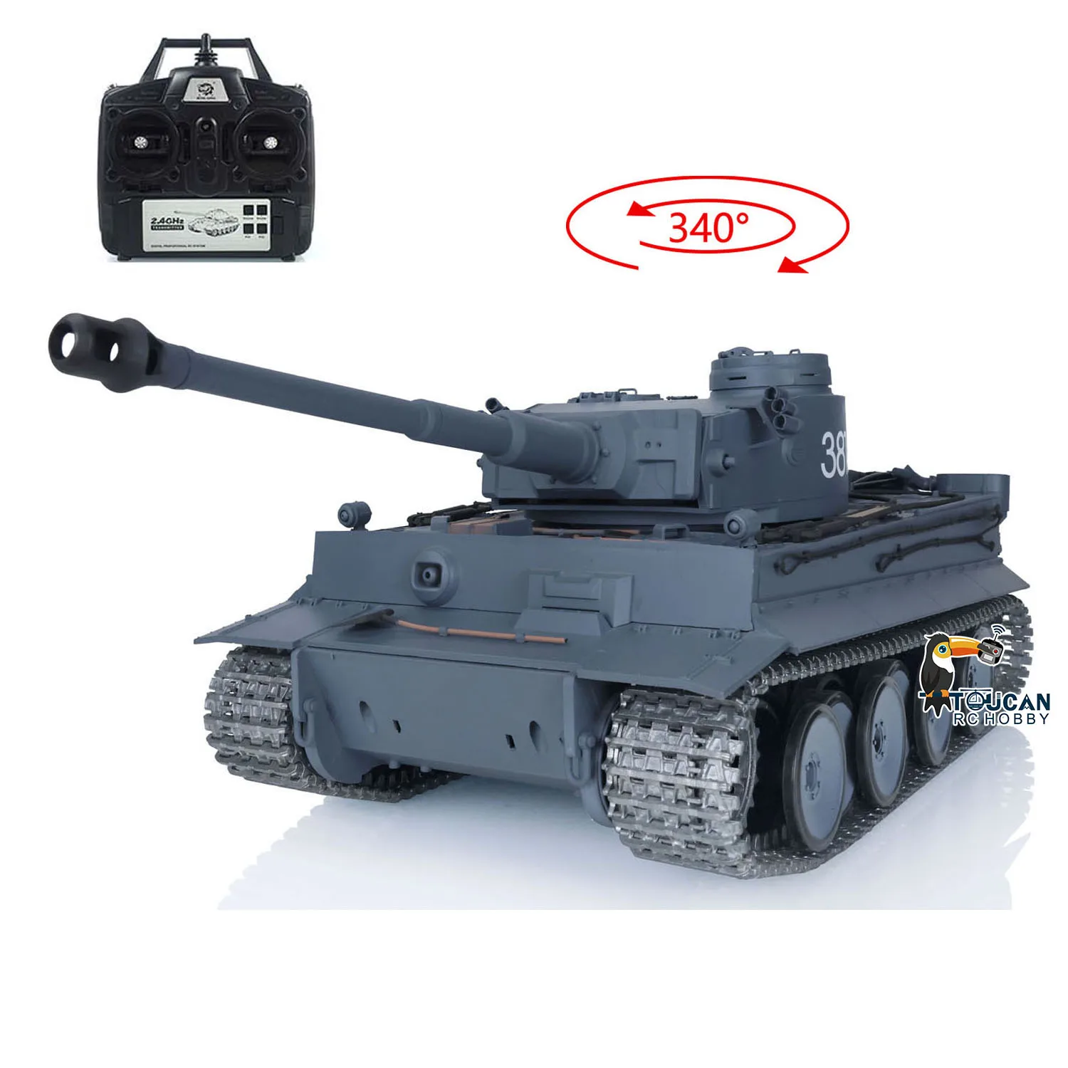 RC Tank Boy Gifts 1/16 Heng Long TK7.0  Tiger I RTR RC Tank Toy 3818 Upgraded Metal Version Radio Control Panzer Vehicle Model 