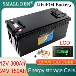 12V 300Ah 24V 150Ah LiFePO4 Battery Pack 2000W/4000W High Power For Electric Boat forklift RV UPS golf cart Inverter Solar Light