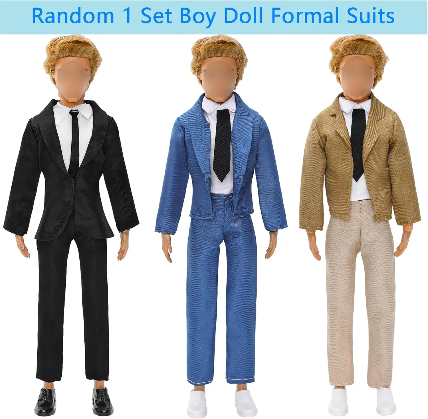 Barwa Lot 12 Items Doll Clothes for Boy Doll Include Random 4 PCS Casual Wear + 5 PCS Dolls Pants +3 Pairs of Shoes