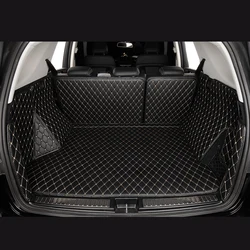 5 Seats Durable Custom Leather Car Trunk Mat For Hyundai Santa Fe TM 2019 2020 2021 2022  Auto Carpet Accessories Interior Parts