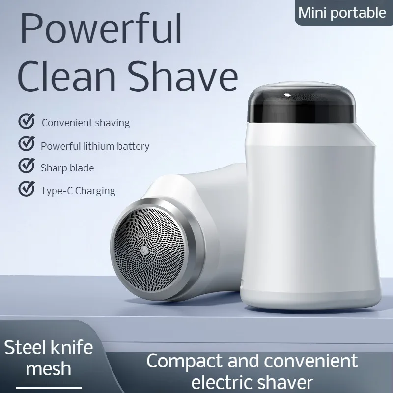 Men's Portable Electric Shaver Mini Washable Convenient Rechargeable Razor