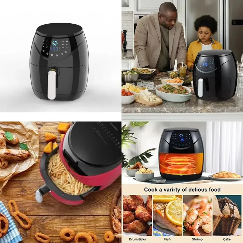 6.5L 12-in-1 Air Fryer Oven  Large Electric Cookware with Cookbook for Family