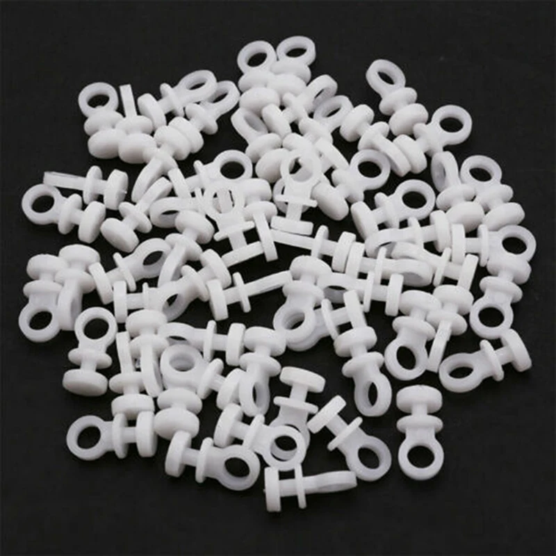 50pcs Plastic Curtain Track Hooks Runner Fit Replacement Accessories For Camper Van Motorhome Caravan Boat