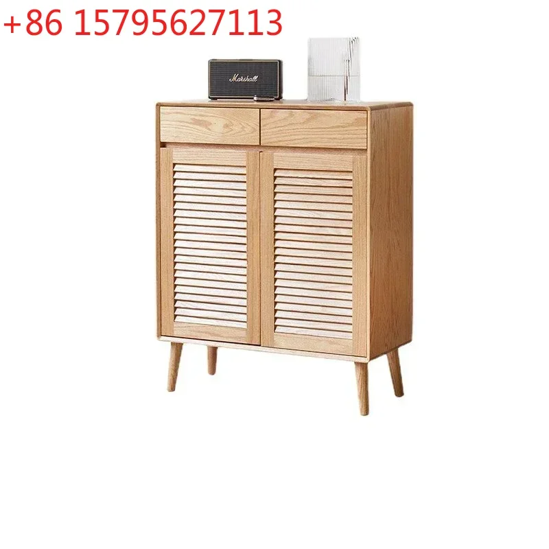 

Тумба для обуви zq Louver, простая, для дома, с большой вместимостью, для прихожей, из дуба