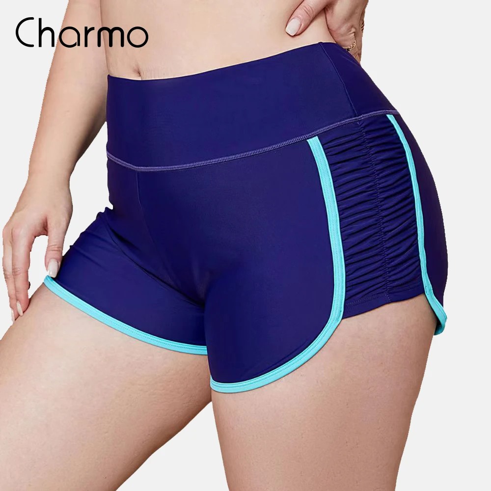 

Charmo Swimwear For Women Plus Size Swimming Shorts Ladies Oversize Bottom Swimsuit Boyleg Briefs Elastic Boardshort Trunks