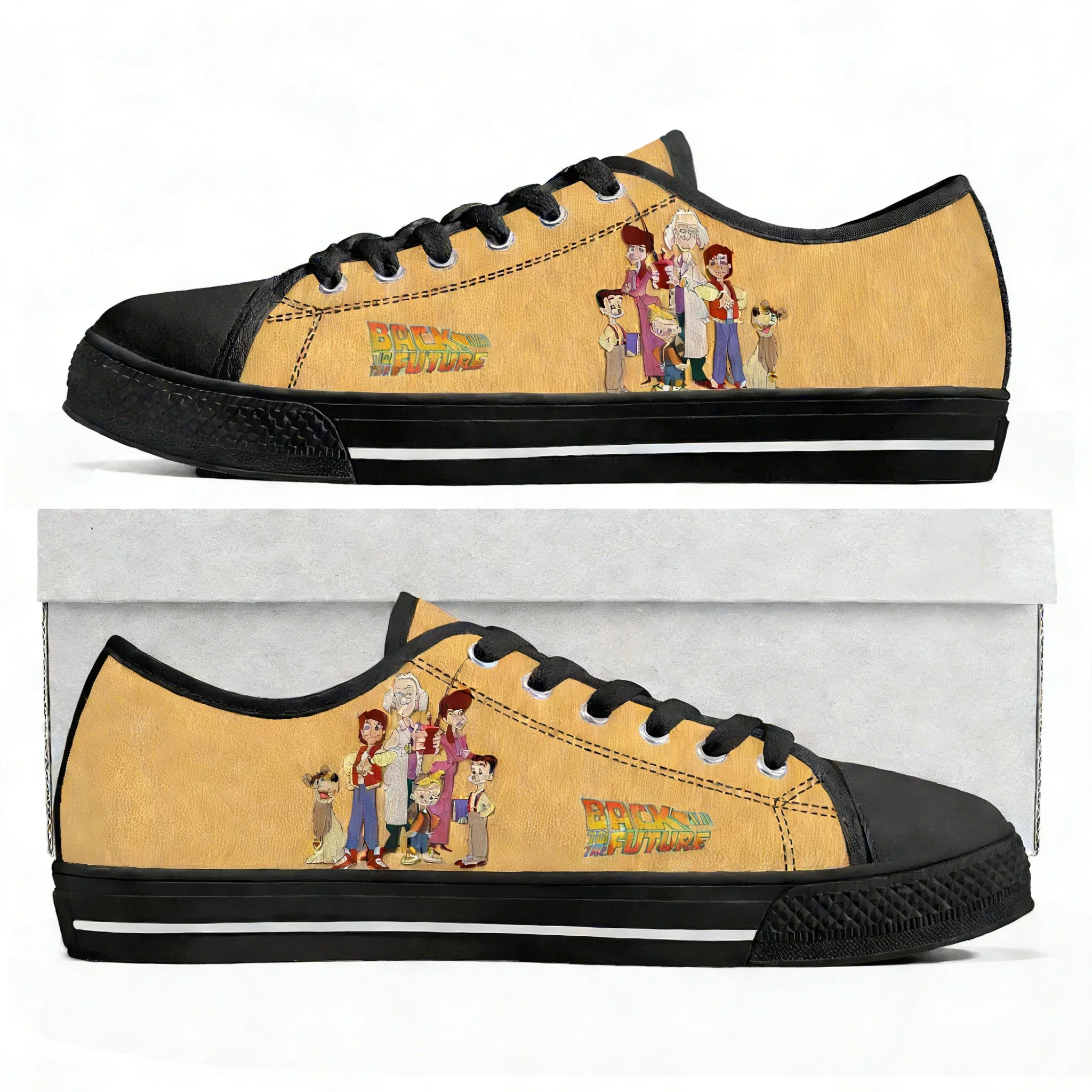Back to the Future Low Top High Quality Sneaker Men Women Teenager Canvas Sneaker Casual Personalized Patterns Shoe Custom Shoes view 2