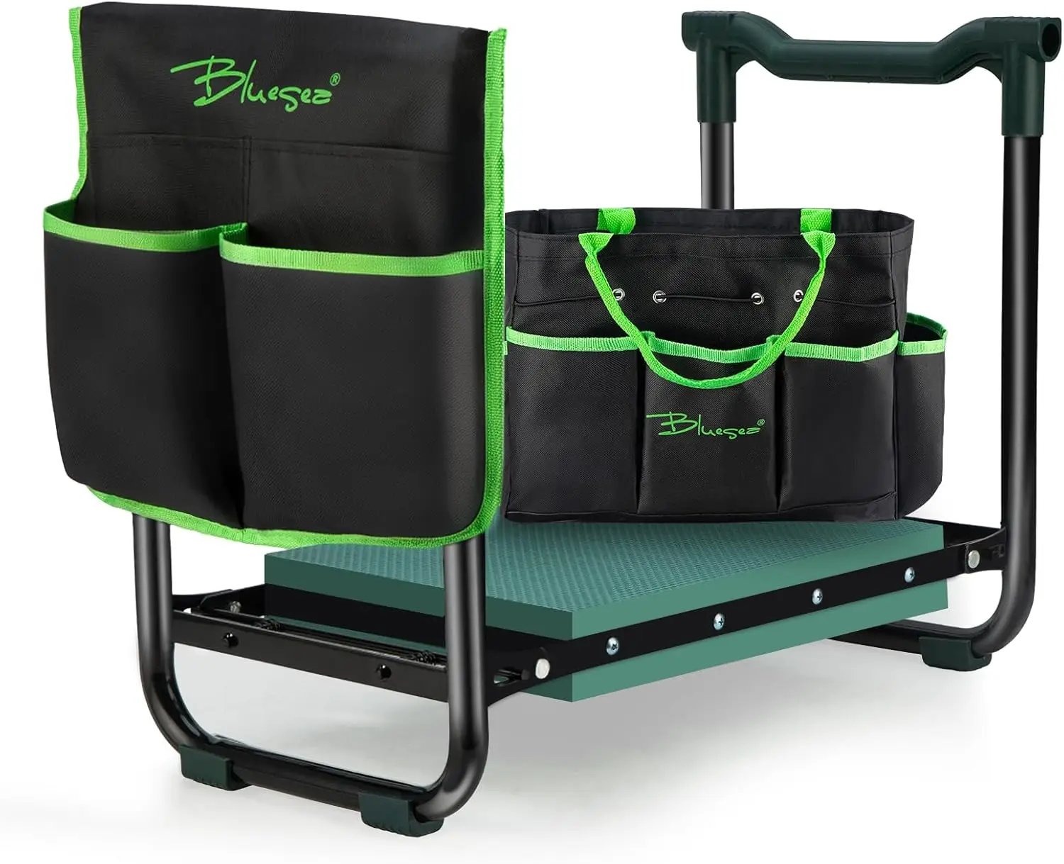 

Сверхмощное садовое сиденье с сумкой для инструментов, складная скамейка для посадки, прополки пожилых женщин, емкость 350 фунтов