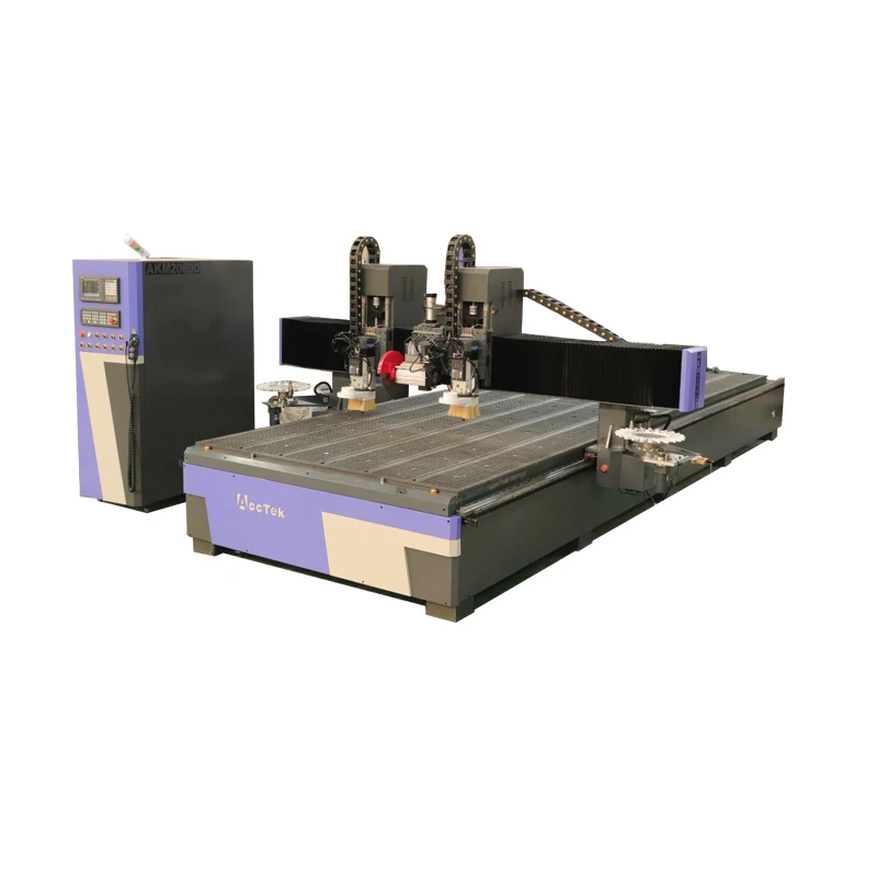 Ferramentas de trabalho de madeira cnc roteador de ferramenta automática máquina para madeira acrílico pvc corte com duplo 9.0kw hqd eixo
