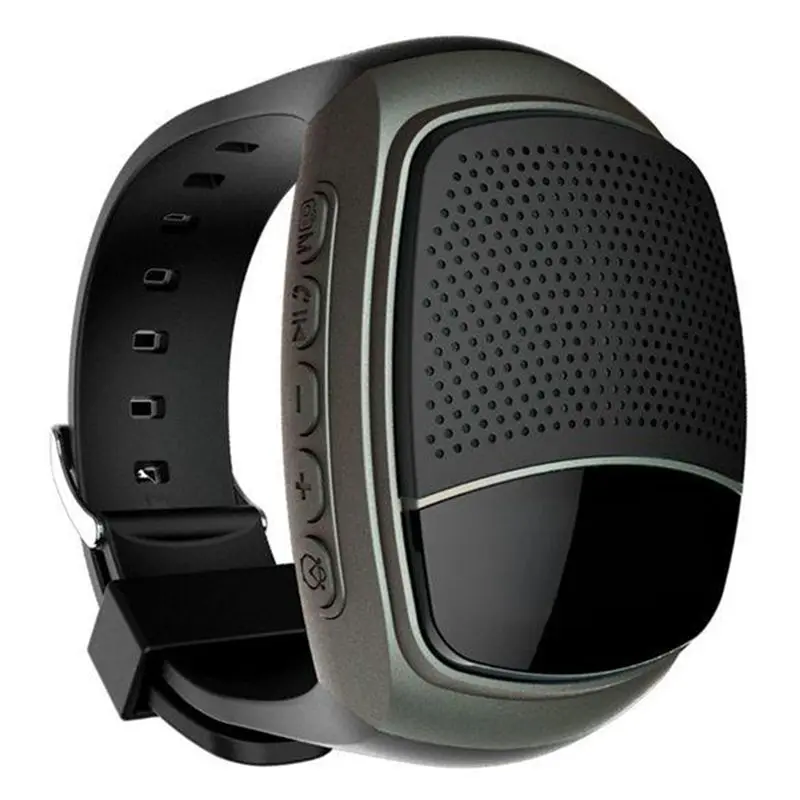 

Портативная Bluetooth-колонка A86P-Portable B90 в виде наручных часов с FM-радио для бега и активного отдыха, миниатюрная носимая колонка, черная