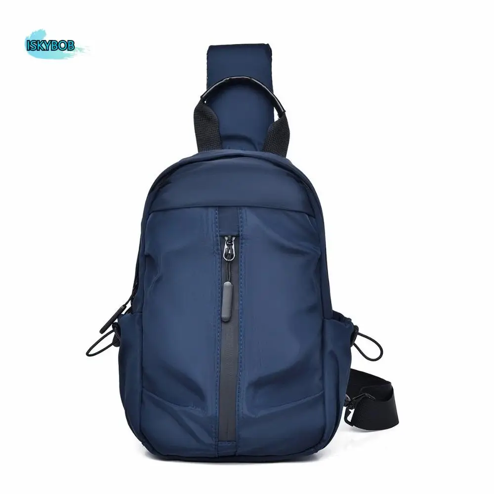 

Модная мужская нагрудная сумка-оксфорд, однотонная спортивная сумка через плечо большой вместимости, водонепроницаемая нейлоновая сумка на плечо для отдыха, дорожная сумка