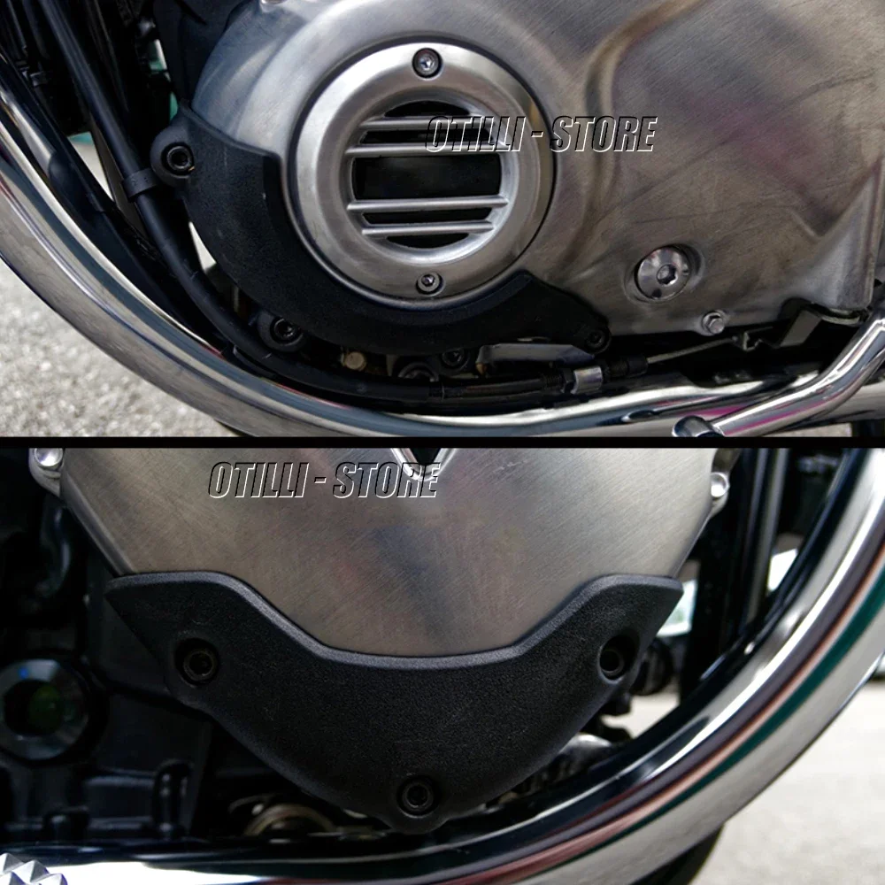 واقي محرك الدراجة النارية حماية من الصدمات لـ Bonneville T100 Black T120 Thruxton 1200 / RS Street Twin / جهاز تشويش إذاعي