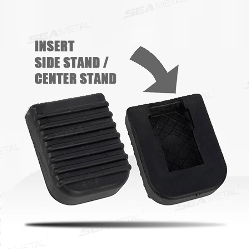 SEAMETAL Motorcycle Footrest Soft Rubber Pad Scooter Footrest Base Plate Anti-slip Base Motorcycle Base Bracket Extension Foot