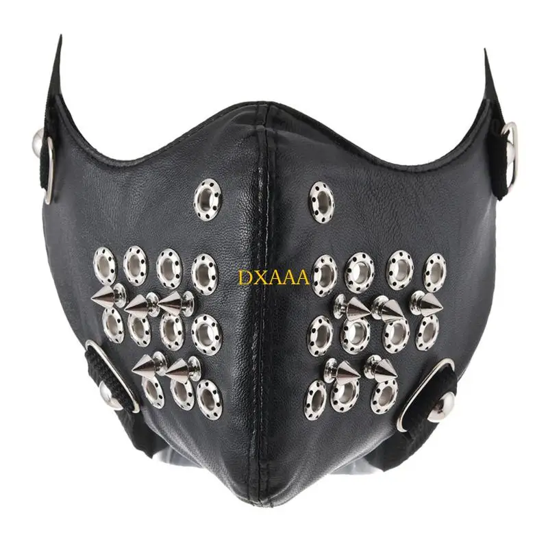 DXAA Rock Costume Mask Practical Structure Soft PU Leather For Halloween Gatherings