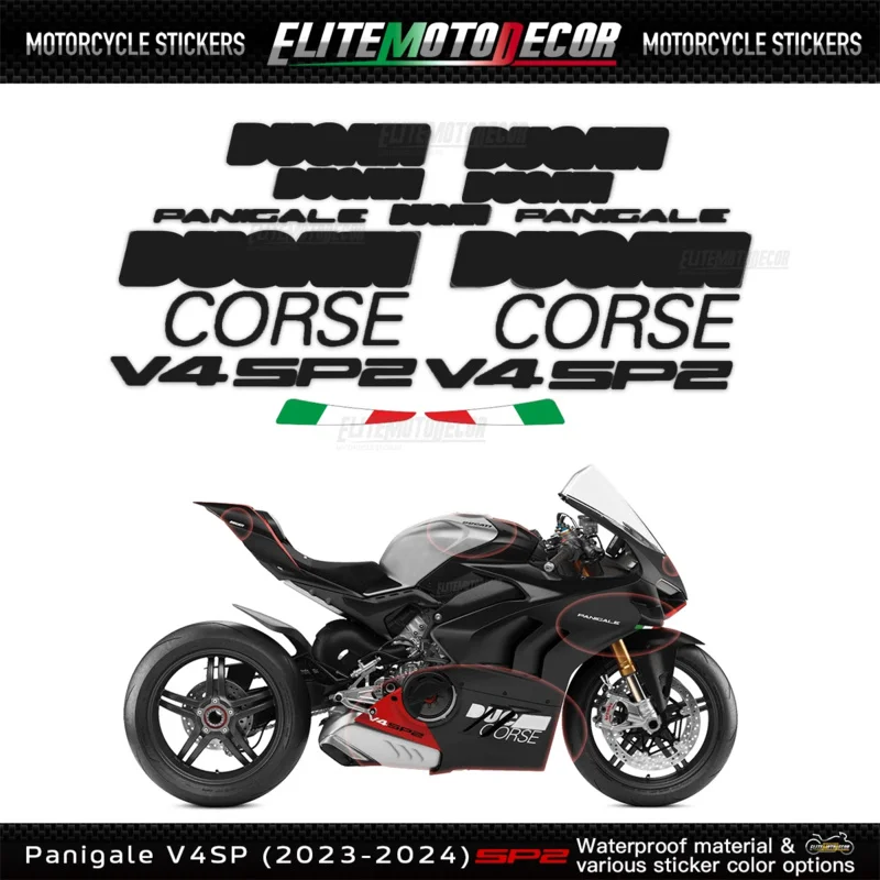 

For Ducati Panigale V4SP2 2023 2024 Motorcycle Fairing Shell Sticker Full Vehicle Decal Panigale V4SP2 LOGO Stickers